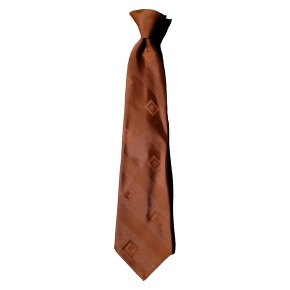 Richman Brothers Snapper Silver Snap Clip On Men's Tie Burgundy Polyester - Picture 4 of 12